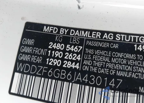 2018 Mercedes-Benz E 400 4Matic from USA, damaged, VIN WDDZF6GB6JA430147